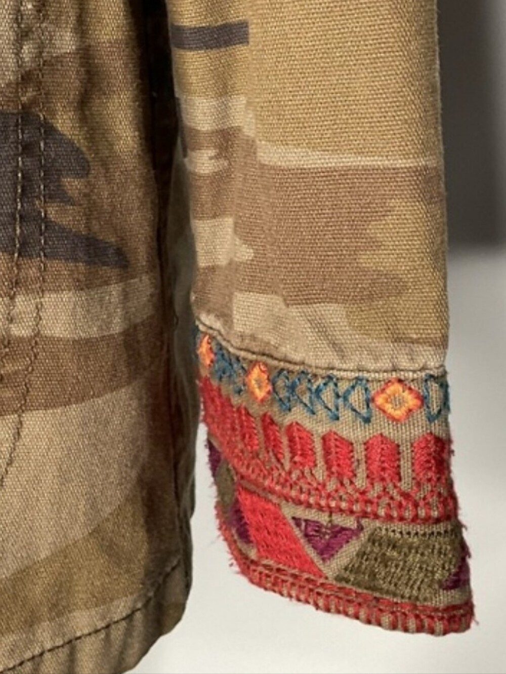Johnny Was Embroidered Camo Utility Jacket - Picture 6 of 7